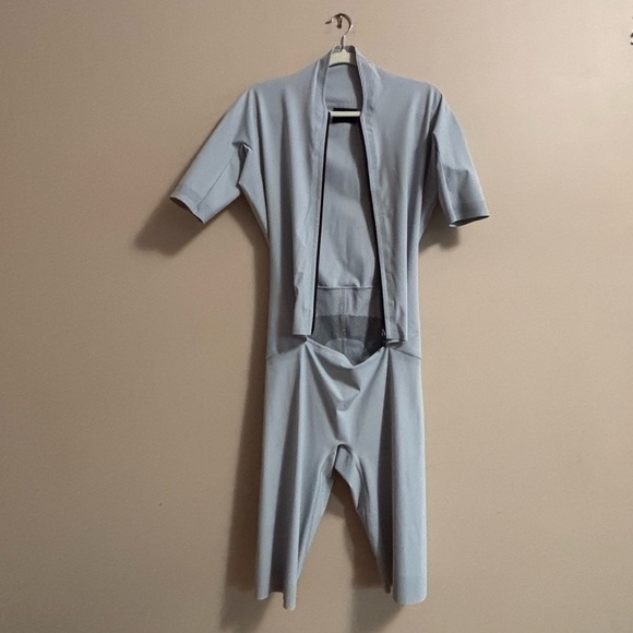 Johanna Parv Designer Sz L Stretchy Nylon Sprint Jumpsuit Grey new without tag - Picture 6 of 14